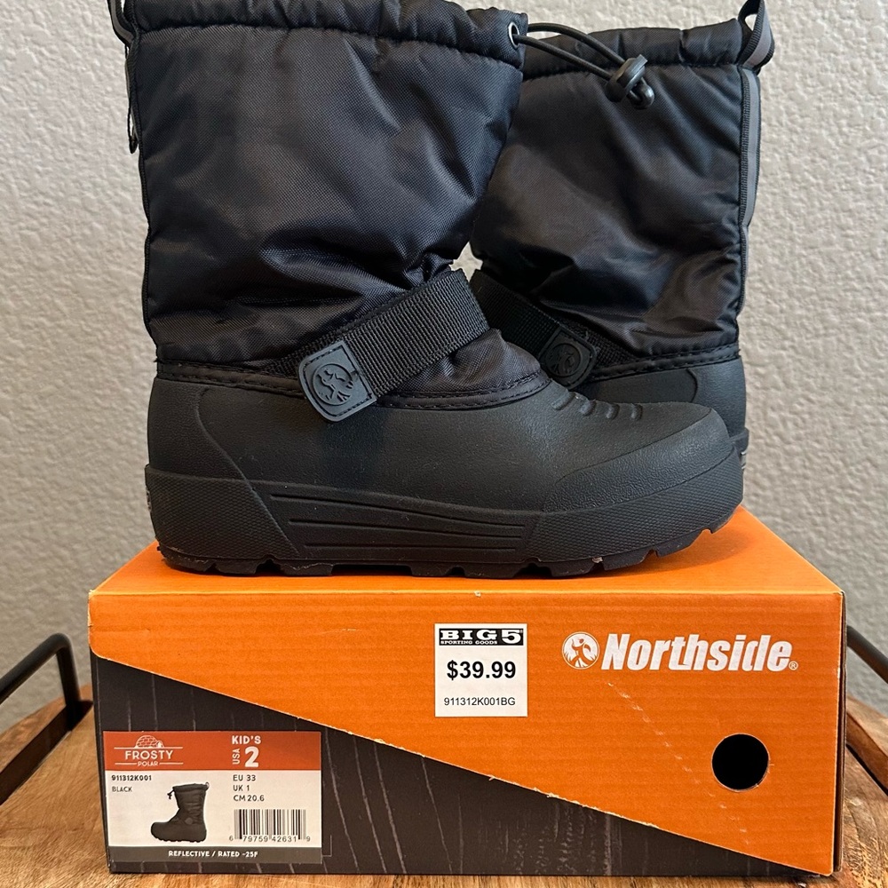 Northside Black Kids' Snow Boots